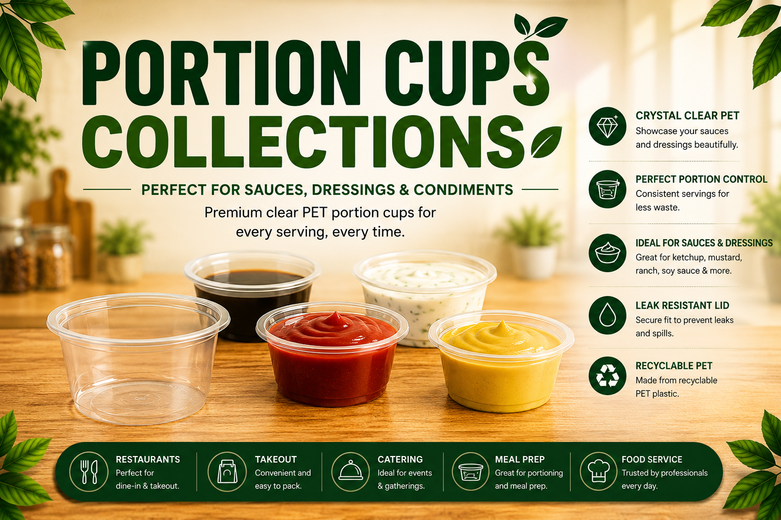 Portion cups collection