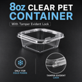8oz Tamper Evident  PET container