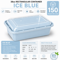 Ice blue color food container