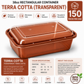 Transparent terra cotta color food container
