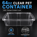 64oz Tamper Evident  PET container