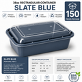 Slate blue food container