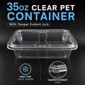 35oz Tamper Evident  PET container