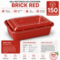 Brick red color food container