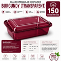Transparent burgundy food container