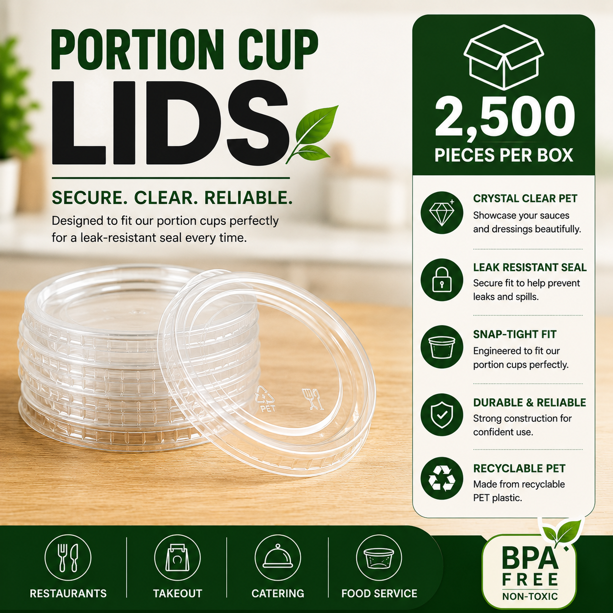 Portion cup lids