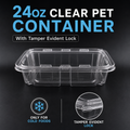 24oz Tamper Evident  PET container