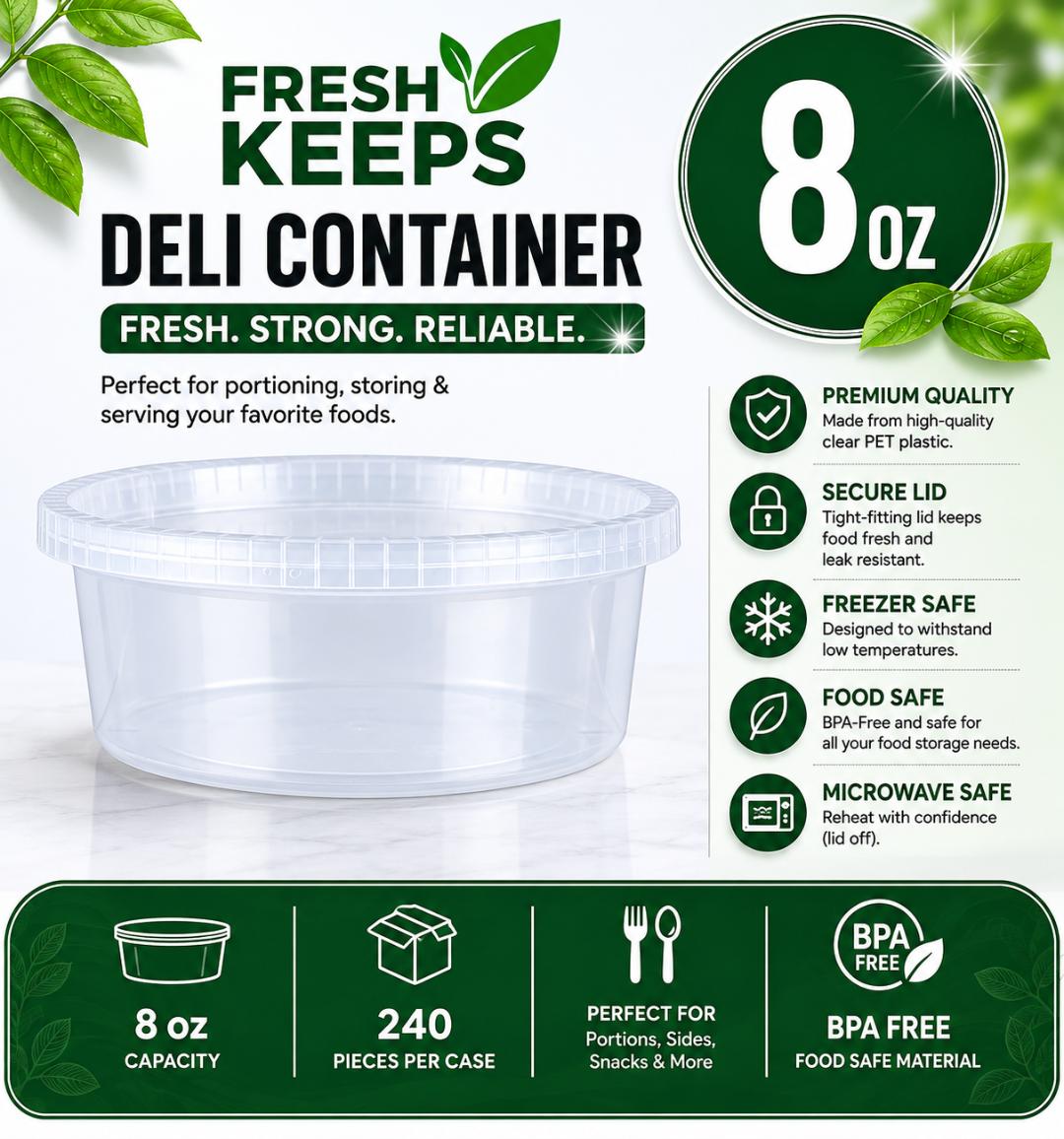 8 oz Deli container