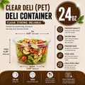 PET 24OZ clear Deli container