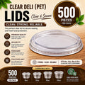 PET  Clear Deli container Lid