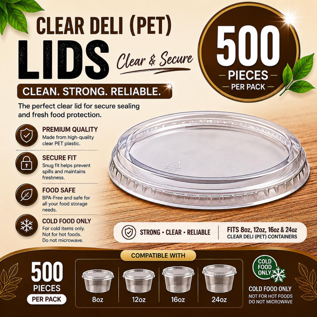 PET  Clear Deli container Lid