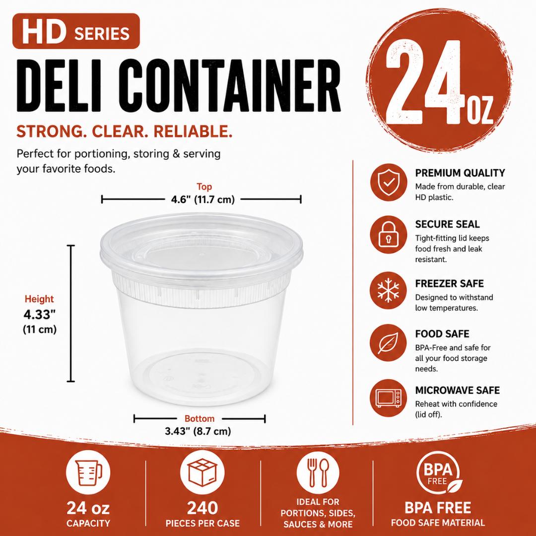 HD-Series 24OZ Deli container