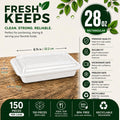 28OZ Rectangular Food container