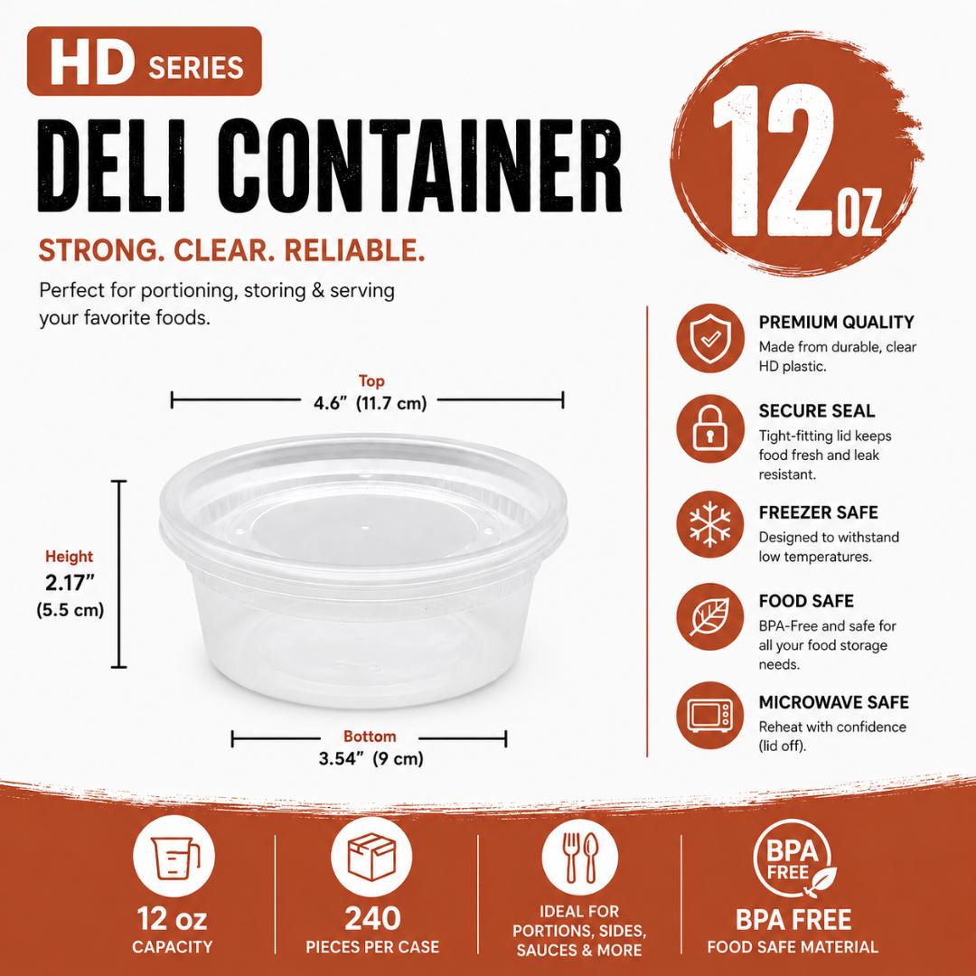 HD-Series 12OZ Deli container