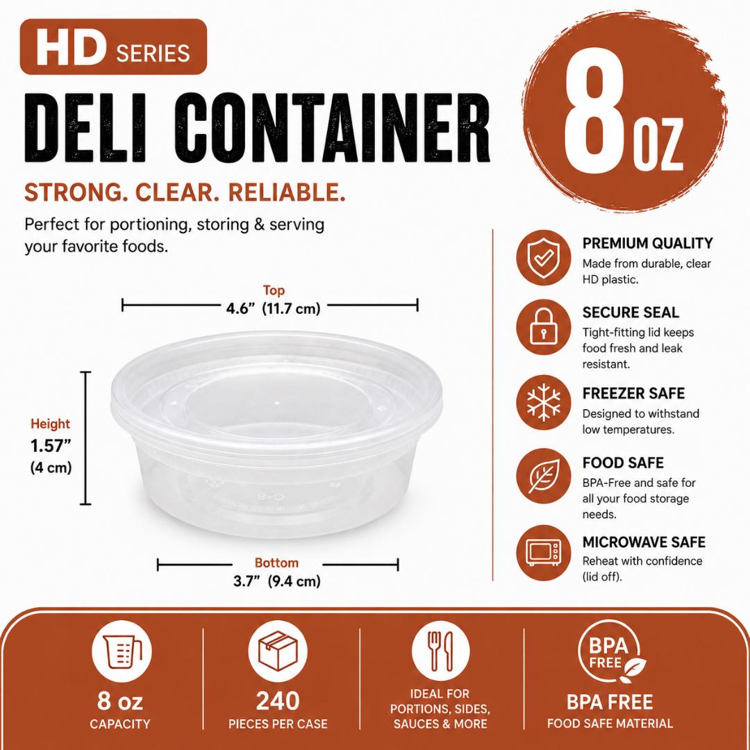 HD-Series 8OZ Deli container