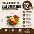PET 12OZ clear Deli container